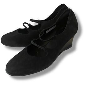 Arche Wedge Heel Black Suede Leather Women's Shoes Size 8 US /39EU Comfort Shoes